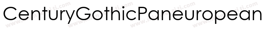 CenturyGothicPaneuropean ExtraBold字体转换